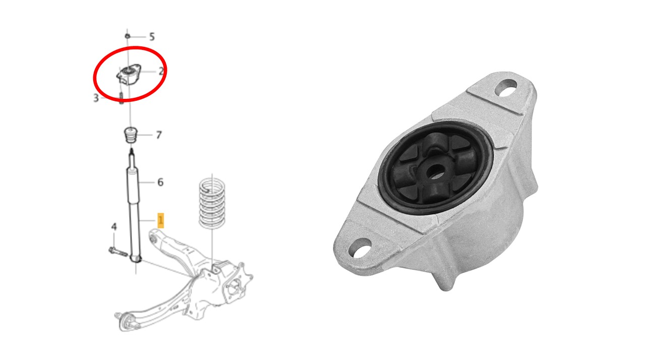 CAZOLETA TRASERA VOLVO C30 S40 II V50 (METALCAUCHO) - Imagen 5