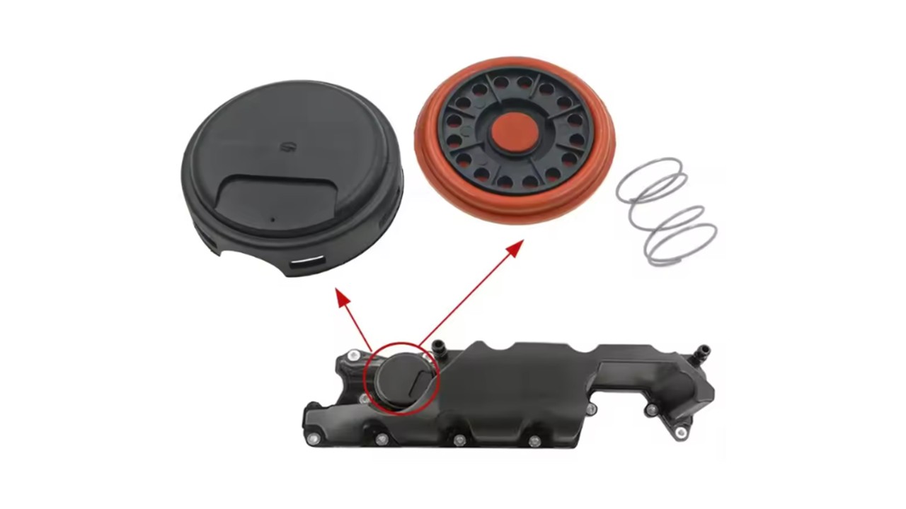 VALVULA PCV VOLVO S60 II S80 II V60 XC60 XC70 II XC90 3.0T 3.2L MEMBRANA, TAPA Y RESORTE (TRC) - Imagen 4
